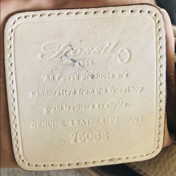 Fossil | Beige Leather Hobo Shoulder Purse Bag - Picture 4 of 8